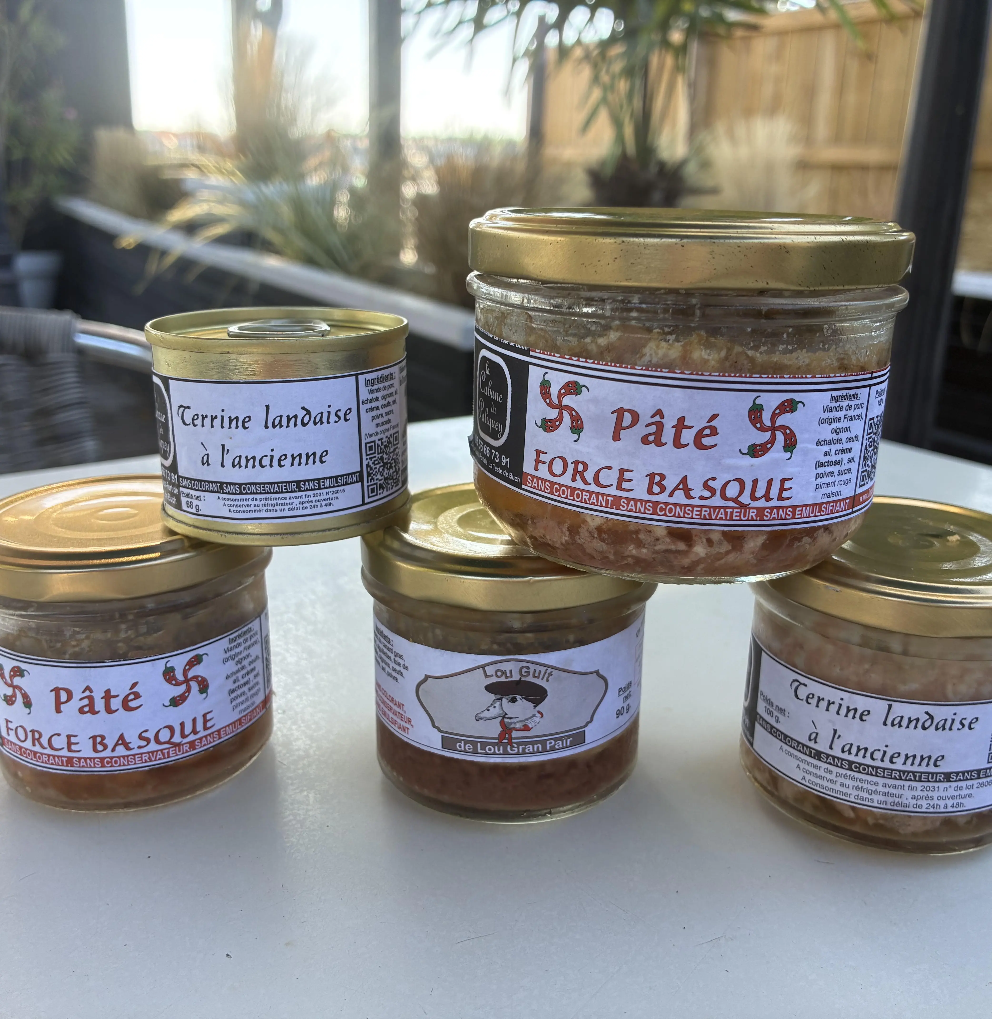 Terrines landaises Cabane Paliquey